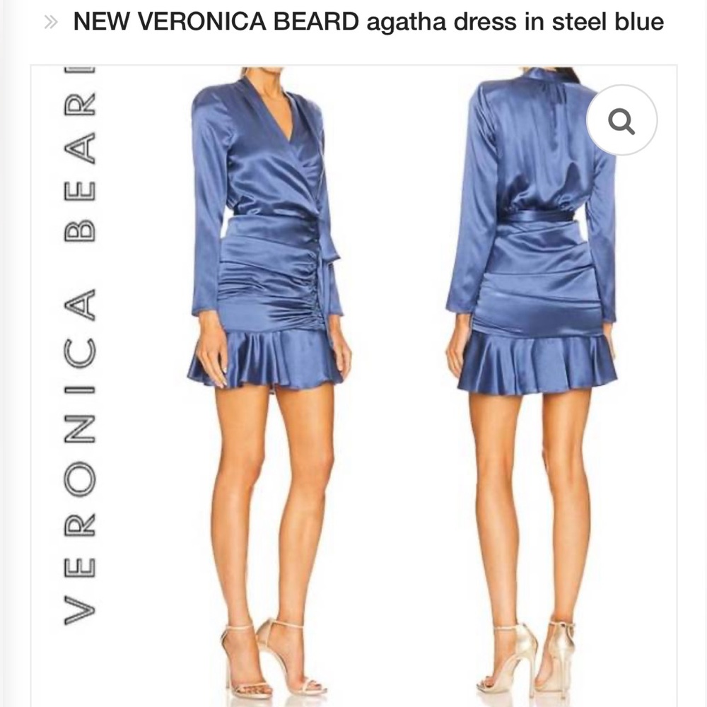 Veronica beard Agatha dress nwt blue sz4  holiday cocktail parties